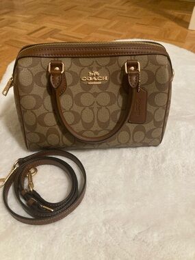 Coach Rowan Signature style Canvas Satchel